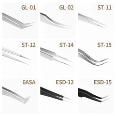 6A-SA Eyelash Extension Tweezers Volume Lashes Stainless Steel Accurate Tweezer Non-magnetic Eyelashes Tools Makeup