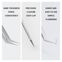 6A-SA Eyelash Extension Tweezers Volume Lashes Stainless Steel Accurate Tweezer Non-magnetic Eyelashes Tools Makeup