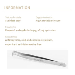 6A-SA Eyelash Extension Tweezers Volume Lashes Stainless Steel Accurate Tweezer Non-magnetic Eyelashes Tools Makeup