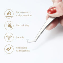 6A-SA Eyelash Extension Tweezers Volume Lashes Stainless Steel Accurate Tweezer Non-magnetic Eyelashes Tools Makeup