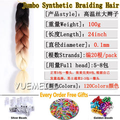 Black Gradient Color Children Hair Band Reggae Men Women Dreadlocks