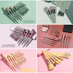 13pcs Makeup Brushes Cosmetic Full Set 3 Colors Soft Hair Female Make Up Tools Foundation Brush Eyeshadow Complete Kit