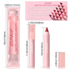 18-Colors Lipstick Pencil Waterproof Sexy Red Matte Contour Tint Lipstick Lasting Non-stick Cup Lipliner Pen Lip Makeup Cosmetic