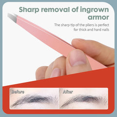 KK Eyebrow Tweezer Colorful Hair Beauty Fine Hairs Puller Stainless Steel Makeup Tools Slanted Eye Brow Clips Removal Tools Care