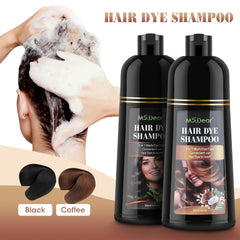 500ml Organic Natural Fast Hair Dye Black Shampoo Plant Essence Black Hair Color Dye Shampoo For Cover Gray White Hair