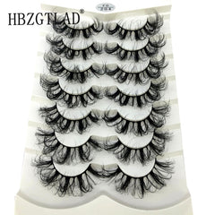 4/7 Pairs 25 mm 3d Mink Lashes Bulk Faux with Custom Box Wispy Natural Mink Lashes Pack Short Wholesales Natural False Eyelashes