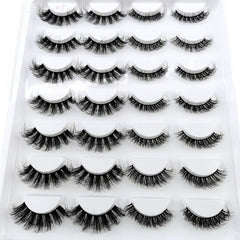 5-14Pairs Fluffy Lashes 10-25mm 3D Mink Lashes Long Thick Natural False Eyelashes Wholesale Lashes Vendors Makeup Mink Eyelashes