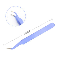 Colored Anti-Static Tweezers For Eyelash Extension Eyebrow Stainless Steel Set Beauty Precision Tweezers Makeup Kit Repair Tools