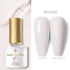 BORN PRETTY 7ML Jelly Nude Gel Polish Translucent Pink Milky White Nail Gel Manicure UV LED Semi Permanent Soak Off Nail Polish