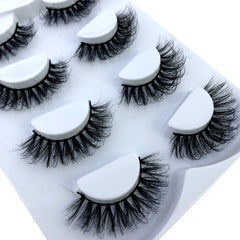 4/7 Pairs 25 mm 3d Mink Lashes Bulk Faux with Custom Box Wispy Natural Mink Lashes Pack Short Wholesales Natural False Eyelashes