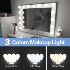 3 Modes Colors Makeup Mirror Light Led Touch Dimming Vanity Dressing Table Lamp Bulb USB 12V Hollywood Make Up Mirror Wall Lamp