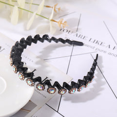 Fashion Pearl Non-Slip Rhinestone Hairbands Elastic Flower Women Hair Hoop Bands Headband Bezel Girls Hair Accessories Headdress