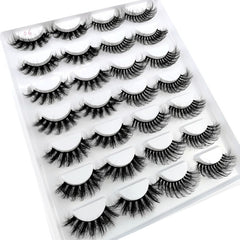 5-14Pairs Fluffy Lashes 10-25mm 3D Mink Lashes Long Thick Natural False Eyelashes Wholesale Lashes Vendors Makeup Mink Eyelashes