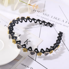 Fashion Pearl Non-Slip Rhinestone Hairbands Elastic Flower Women Hair Hoop Bands Headband Bezel Girls Hair Accessories Headdress