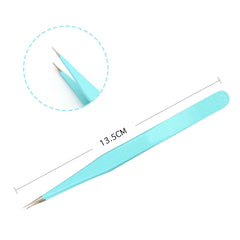 Colored Anti-Static Tweezers For Eyelash Extension Eyebrow Stainless Steel Set Beauty Precision Tweezers Makeup Kit Repair Tools