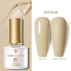 BORN PRETTY 7ML Jelly Nude Gel Polish Translucent Pink Milky White Nail Gel Manicure UV LED Semi Permanent Soak Off Nail Polish