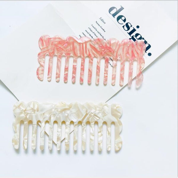 Korean Fashion Acetate  Anti-static Massage Hair Combs Colorful Hairdressing Comb Hair Brush For Women Girls Hair Styling Tool