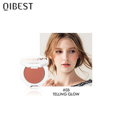 QIBEST 6 Color Blush Makeup Palette Red Rouge Lasting Natural Cream Cheek Contour Blusher Korean Comsmetic Cheek Tint Face Blush