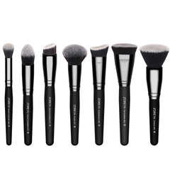 ZOREYA 7/15pcs Black Makeup Brushes Set Eye Shadow Powder Foundation Concealer Cosmetic Brush Makeup Blending Beauty Tools