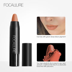 FOCALLURE 19 Colors Matte Lipstick High Gloss Crayons Long Lasting Waterproof Lip Makeup Cosmetics