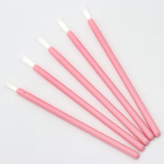 100 pcs Disposable Nylon Fiber Lip Brush Lipstick Wands Clean Applicator lip Gloss Brushes portable Cosmetic women Makeup Tools