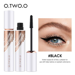 O.TWO.O  Black Mascara Lengthens Eyelashes Waterproof Long-lasting 4D Silk Fiber Mascara Lash Extension Cosmetics Makeup