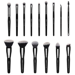 ZOREYA 7/15pcs Black Makeup Brushes Set Eye Shadow Powder Foundation Concealer Cosmetic Brush Makeup Blending Beauty Tools