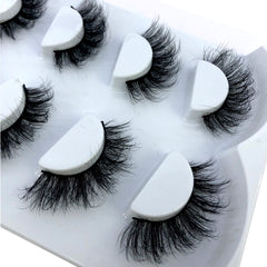 4/7 Pairs 25 mm 3d Mink Lashes Bulk Faux with Custom Box Wispy Natural Mink Lashes Pack Short Wholesales Natural False Eyelashes