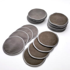 Reusable Bamboo Makeup Remover Pads 12pcs Washable Rounds Cleansing Facial Cotton Make Up Removal Pads Tool