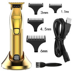 Professional lithium ion electric hair clipper for men barber shop rechargeable hair trimmer powerful beard hair cutting tool