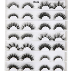 5-14Pairs Fluffy Lashes 10-25mm 3D Mink Lashes Long Thick Natural False Eyelashes Wholesale Lashes Vendors Makeup Mink Eyelashes