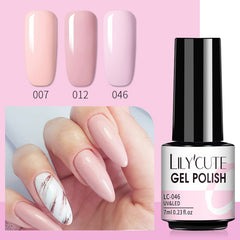 LILYCUTE 3 PCS Gel Polish Set Winter Color Glitter Sequins Matte Effect Gel Long Lasting Base Top Coat Nail Art Design Hybrid