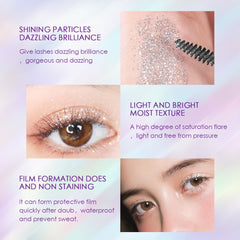 NICEFACE Diamond Glitter Mascara Fast Dry Eyelashes Curls Extension Make-Up Waterproof Long-lasting Lengthens Eye Lash Mascara