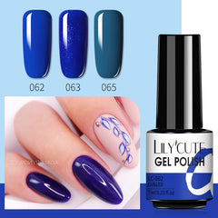 LILYCUTE 3 PCS Gel Polish Set Winter Color Glitter Sequins Matte Effect Gel Long Lasting Base Top Coat Nail Art Design Hybrid