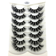 4/7 Pairs 25 mm 3d Mink Lashes Bulk Faux with Custom Box Wispy Natural Mink Lashes Pack Short Wholesales Natural False Eyelashes