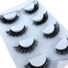 4/7 Pairs 25 mm 3d Mink Lashes Bulk Faux with Custom Box Wispy Natural Mink Lashes Pack Short Wholesales Natural False Eyelashes