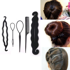 Magic Hair Styling Accessories Hairpin DIY Hair Braiding Braider Tool Twist Bun Barrette Elastic Hair Clips for Women Headband