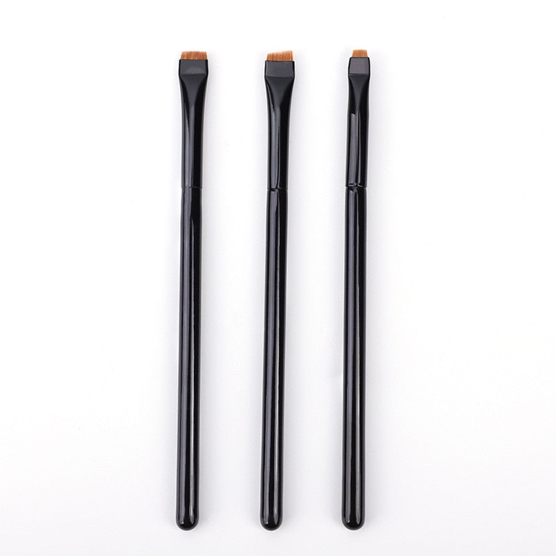 Professional Eye Makeup Brushes Black Flat Eyeliner Brush Eyebrow Application Lip Makeup Brush Eye Patch Makeup Tools 2/3pcs