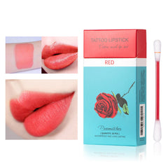 20pcs Cigarette Cotton Swab Lipstick Tattoo Lipstick Non-Stick Long-Lasting Waterproof and Kiss-proof Lip Durable Lip Stain Set