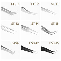 6A-SA Eyelash Extension Tweezers Volume Lashes Stainless Steel Accurate Tweezer Non-magnetic Eyelashes Tools Makeup