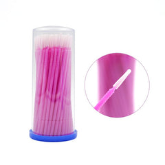 100pcs Disposable Micro Brushes Eyelash Extension Make Up Mascara Wands Individual Lash Removing Cotton Swab Applicator