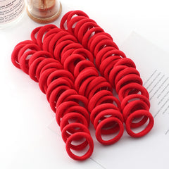 50pcs Girls Solid Color Big Rubber Band Ponytail Holder Gum Headwear Elastic Hair Bands Korean Girl Hair Accessories Ornaments