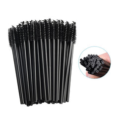 50 Pcs Disposable Crystal Eyelash brush Mascara Wands Applicator Diamond Eye Lash brushes  Eyelash Extension women Makeup tools