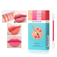 20pcs Cigarette Cotton Swab Lipstick Tattoo Lipstick Non-Stick Long-Lasting Waterproof and Kiss-proof Lip Durable Lip Stain Set