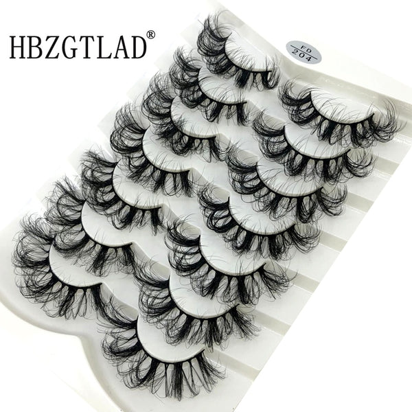 4/7 Pairs 25 mm 3d Mink Lashes Bulk Faux with Custom Box Wispy Natural Mink Lashes Pack Short Wholesales Natural False Eyelashes