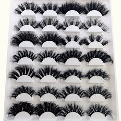 5-14Pairs Fluffy Lashes 10-25mm 3D Mink Lashes Long Thick Natural False Eyelashes Wholesale Lashes Vendors Makeup Mink Eyelashes