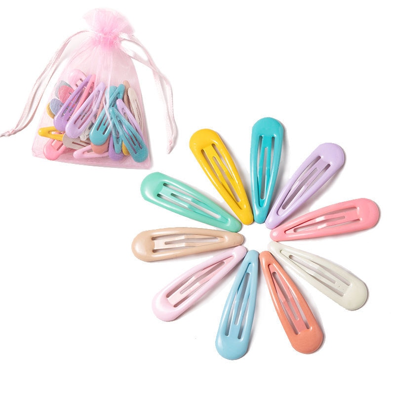 10/20/30/40 New Women Girls Cute Colorful Waterdrop Shape Hairpins Sweet Hair Clips Barrettes Slid Clip Fashion Hair Accessories