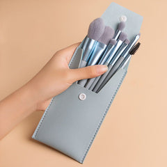 8Pcs Mini Travel Women Unicorn Makeup Brush Set Portable Soft Concealer Beauty Foundation Eye Shadow Tool Eyelash Brush With Bag