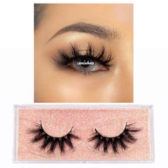 LEHUAMAO Makeup Mink eyelashes Soft fake lashes makeup kit Mink Lashes extension mink eyelashes Handmade Reusable Eyelashes