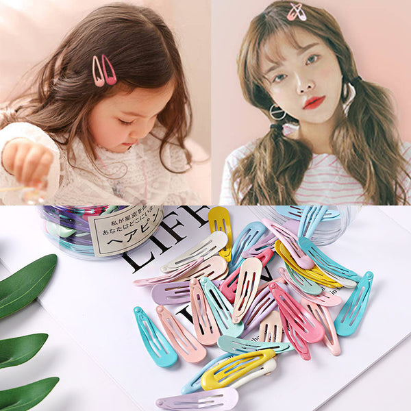 10/20/30/40 New Women Girls Cute Colorful Waterdrop Shape Hairpins Sweet Hair Clips Barrettes Slid Clip Fashion Hair Accessories